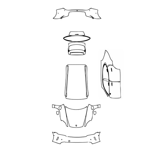 Pre-Cut PPF Porsche Taycan Sport Turismo Taycan 4S Sport Turismo 2025 - PPF-Kits