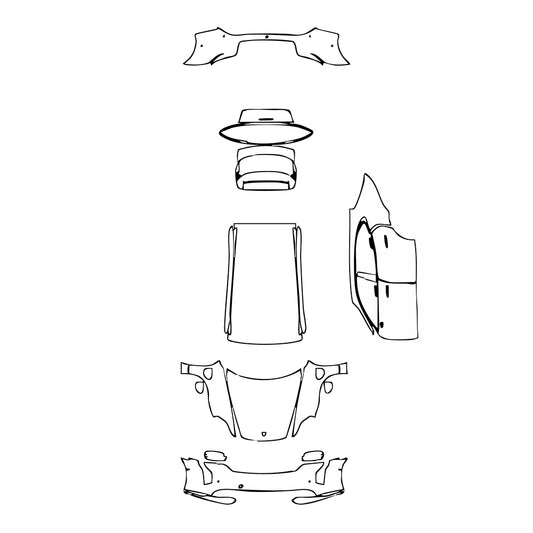 Pre-Cut PPF Porsche Taycan Sport Turismo Taycan GTS Sport Turismo 2023 - PPF-Kits