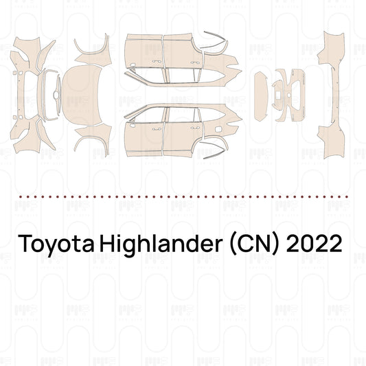 Pre-Cut PPF Toyota Highlander (CN) 2022
