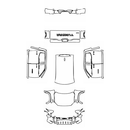 Pre-Cut PPF Toyota Tundra CrewMax SR 2025 - PPF-Kits
