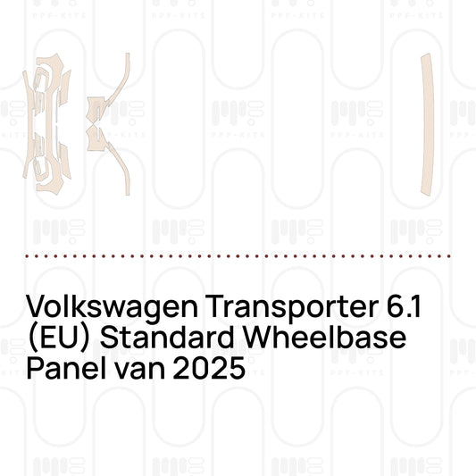 Vorgeschnittene PPF-Lackschutzfolie Volkswagen Transporter 6.1 (EU) Standard Wheelbase Panel van 2025