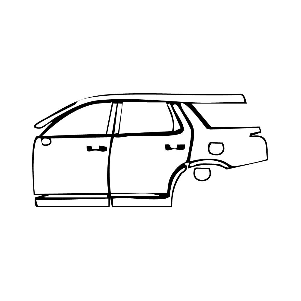 Pre-cut PPF pattern: Left Door + Side Skirt + Rear Fender - Hyundai