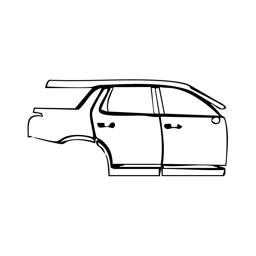 Pre-cut PPF pattern: Right Door + Side Skirt + Rear Fender - Hyundai