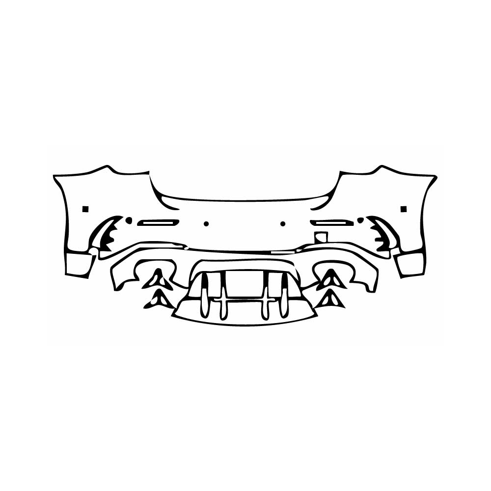 Pre-cut PPF pattern: Rear Bumper - Mercedes-Benz