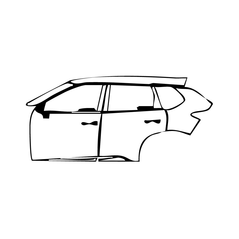 Pre-cut PPF pattern: Left Door + Side Skirt + Rear Fender - Nissan