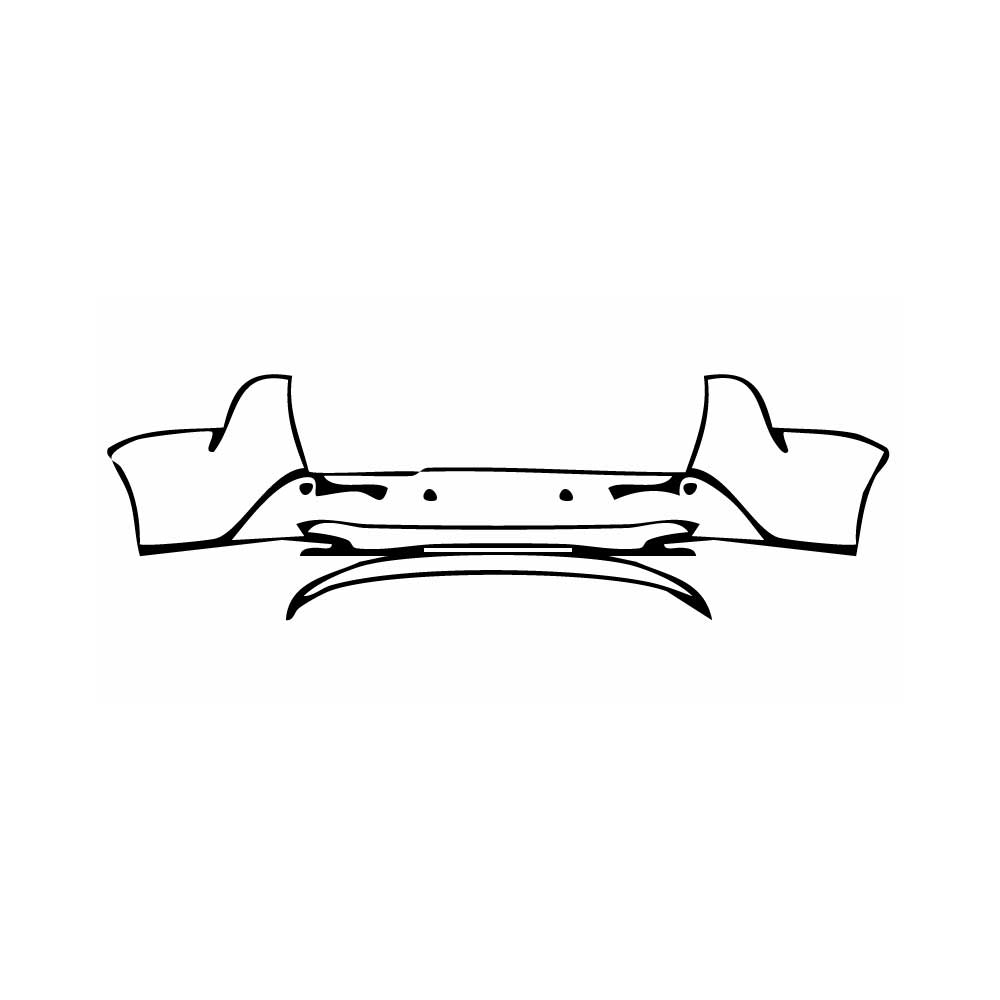 Pre-cut PPF pattern: Rear Bumper - Toyota