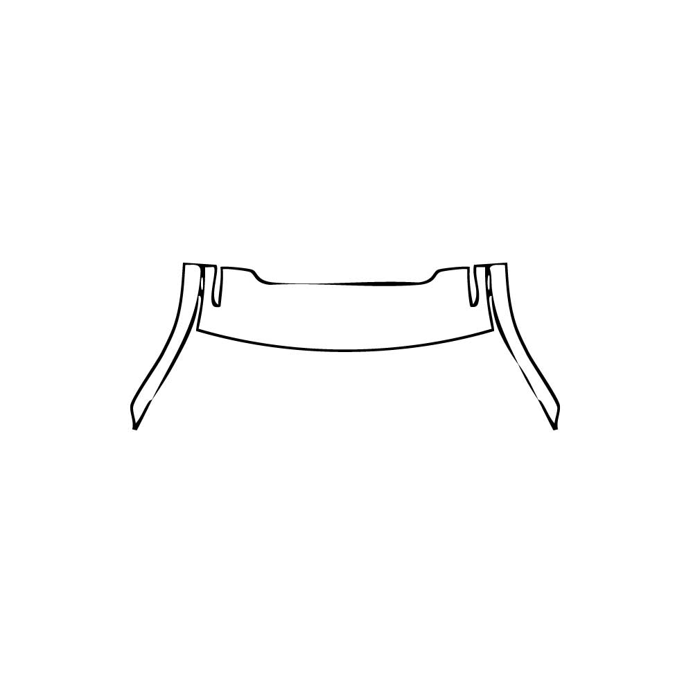 Pre-cut PPF pattern: A Pillar + Roof (front) - Volkswagen