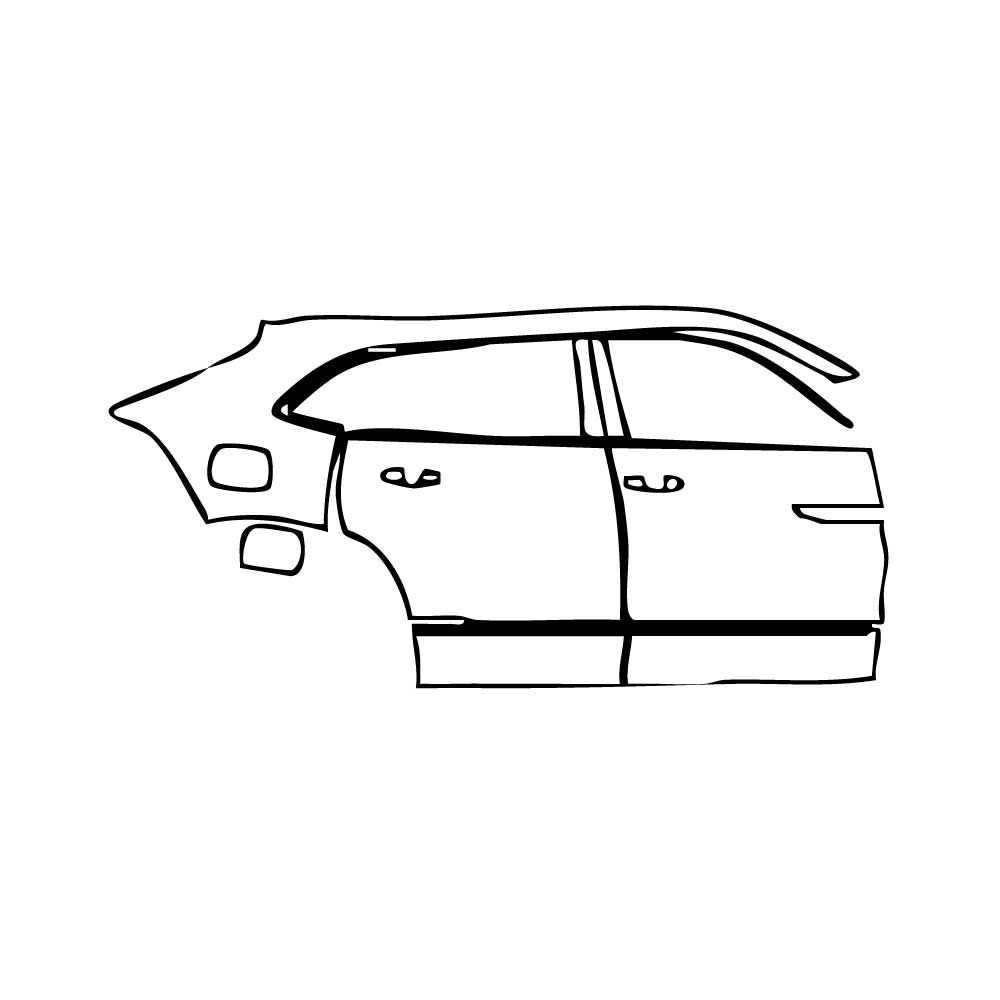 Pre-cut PPF pattern: Right Door + Side Skirt + Rear Fender - Volkswagen