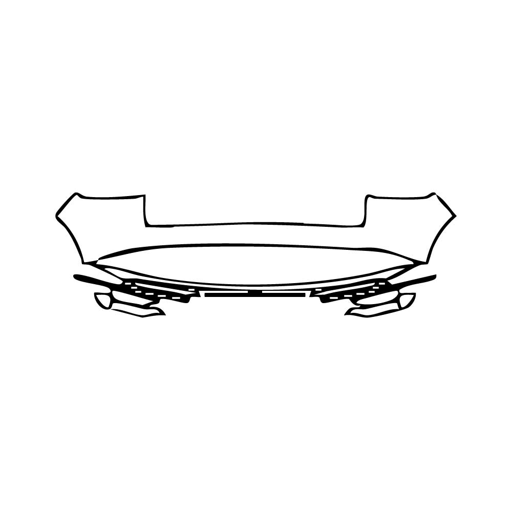 Pre-cut PPF pattern: Rear Bumper - Volkswagen