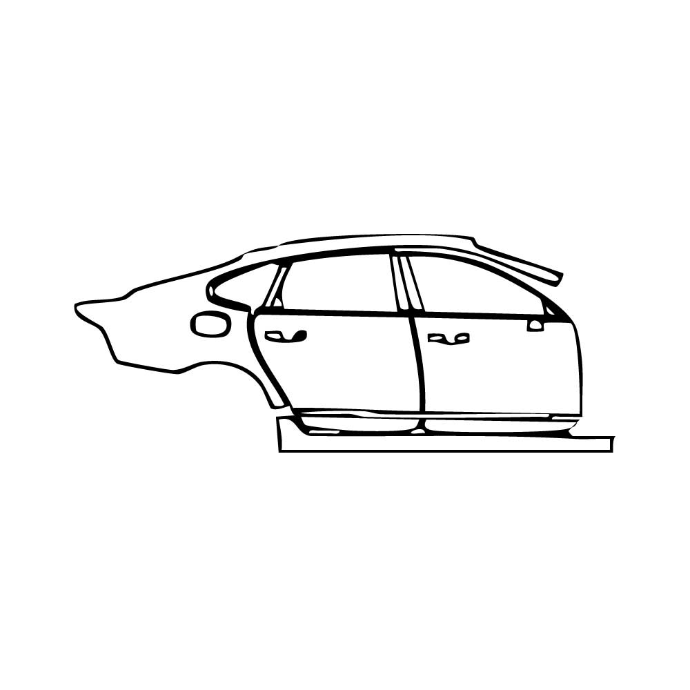 Pre-cut PPF pattern: Right Door + Rear Fender + Side Skirt - Volvo