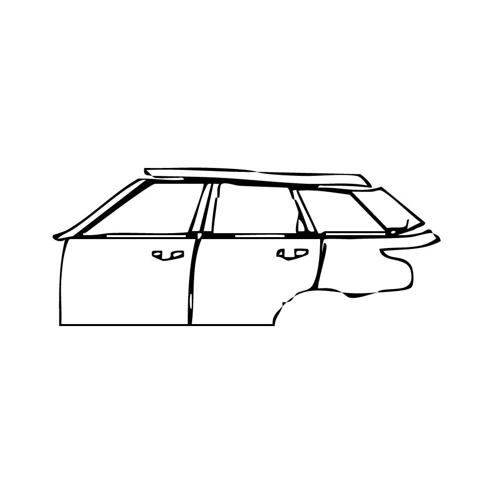Pre-cut PPF pattern: Left ABCD Pillar + Door + Rear Fender - Land Rover