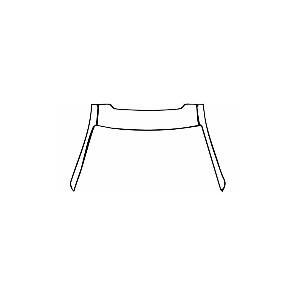 Pre-cut PPF pattern: A Pillar + Roof (front) - Audi