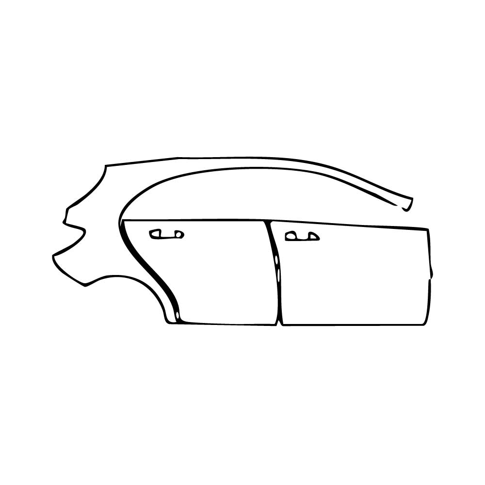 Pre-cut PPF pattern: Right Door + Rear Fender - Mercedes-Benz
