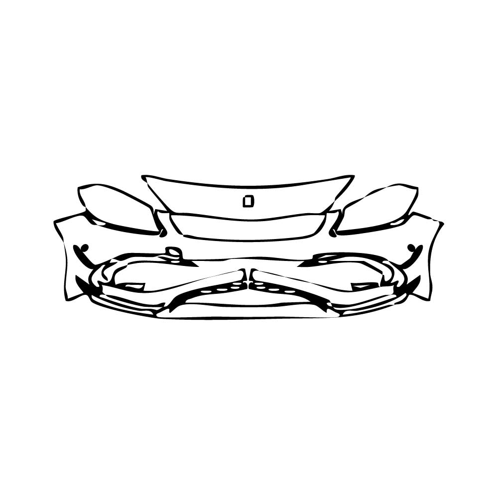 Pre-cut PPF pattern: Bumper + Headlamp - Mercedes-Benz