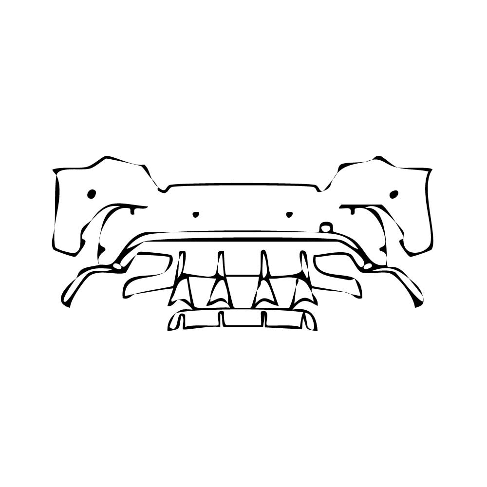 Pre-cut PPF pattern: Rear Bumper - Mercedes-Benz