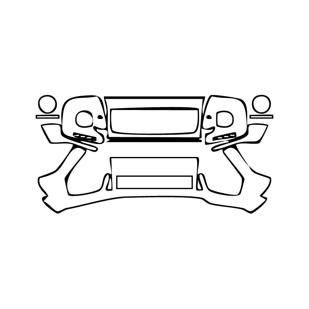 Pre-cut PPF pattern: Bumper + Grille + Headlamp - Mercedes-Benz