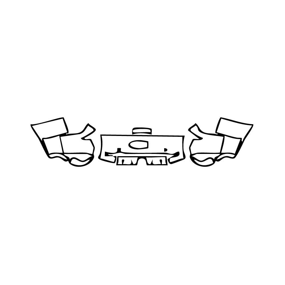 Pre-cut PPF pattern: Rear Bumper - Toyota