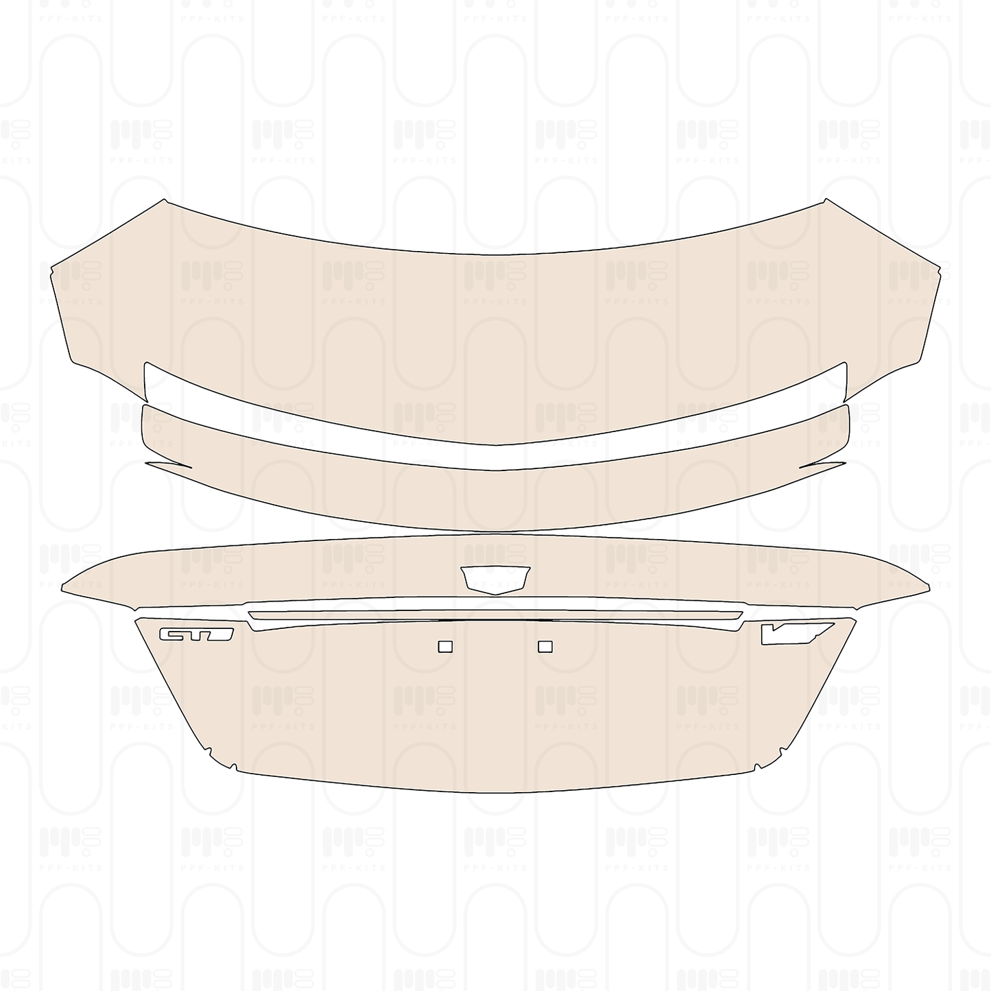 Trunk Lid without Carbon Fiber Package, with "CT5" & "V Blackwing" Emblems