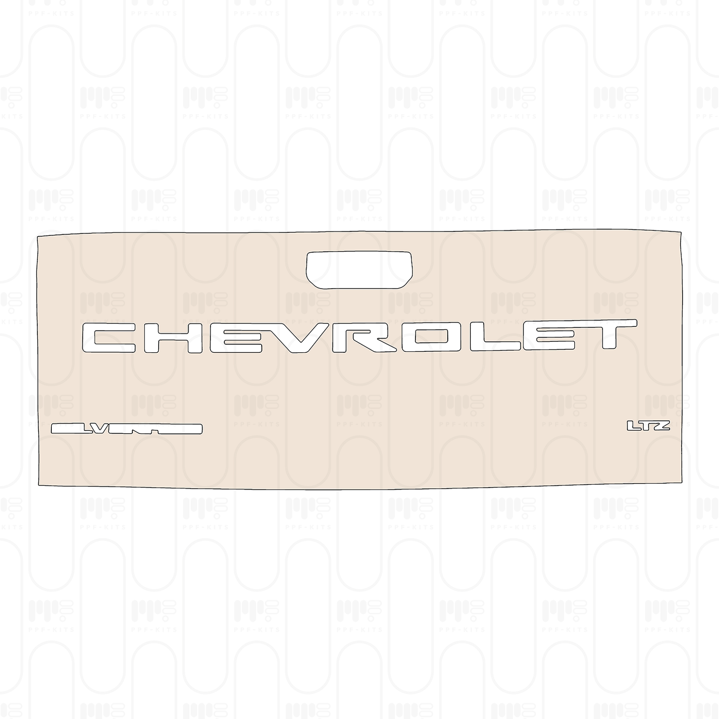 Trunk Lid with "Chevrolet" & "Silverado" & "LTZ" Model Emblems