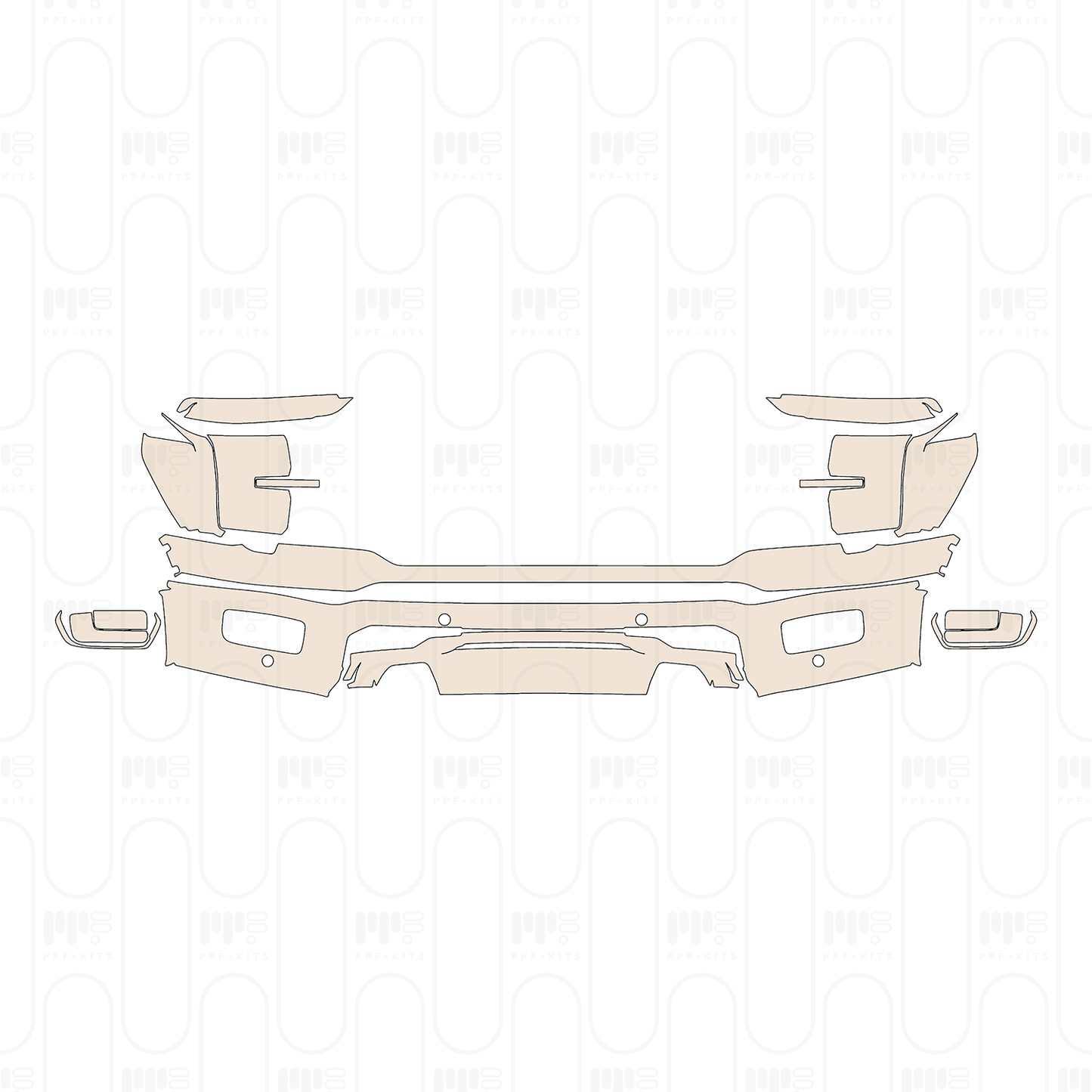 Bumper+Headlamp with 4 PDC (Parking Sensors)