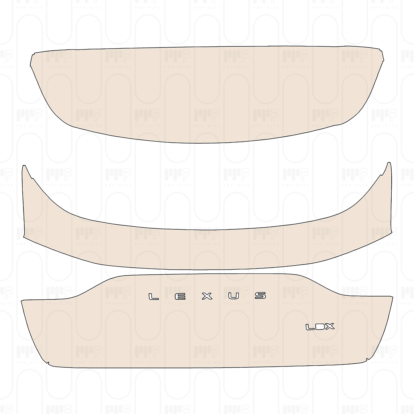 Trunk Lid with "LEXUS" & "LBX" Emblems