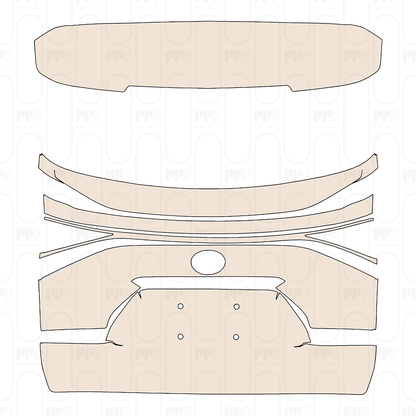 Trunk Lid One piece, with "GAC Toyota" & "bZ4X" Emblems