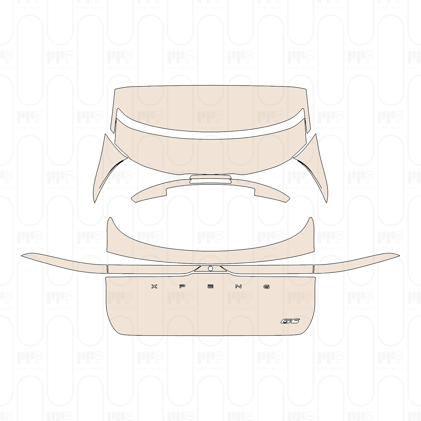 Trunk Lid with "XPENG" & "G6" Emblems