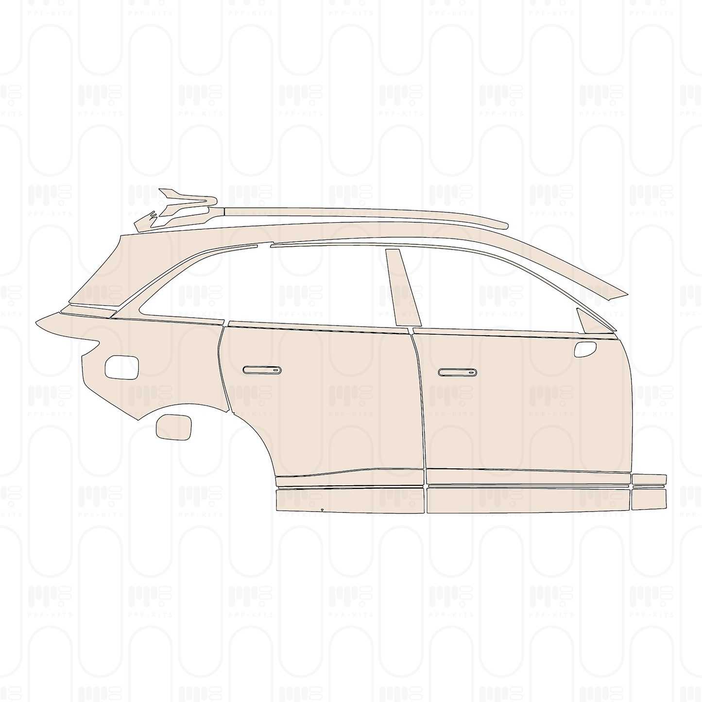 (right) Door+Side Skirt+Rear Fender