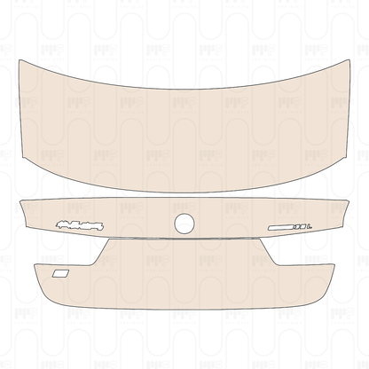 Trunk Lid with "BMW Brilliance" & "eDrive 35L" & "i3" Emblems