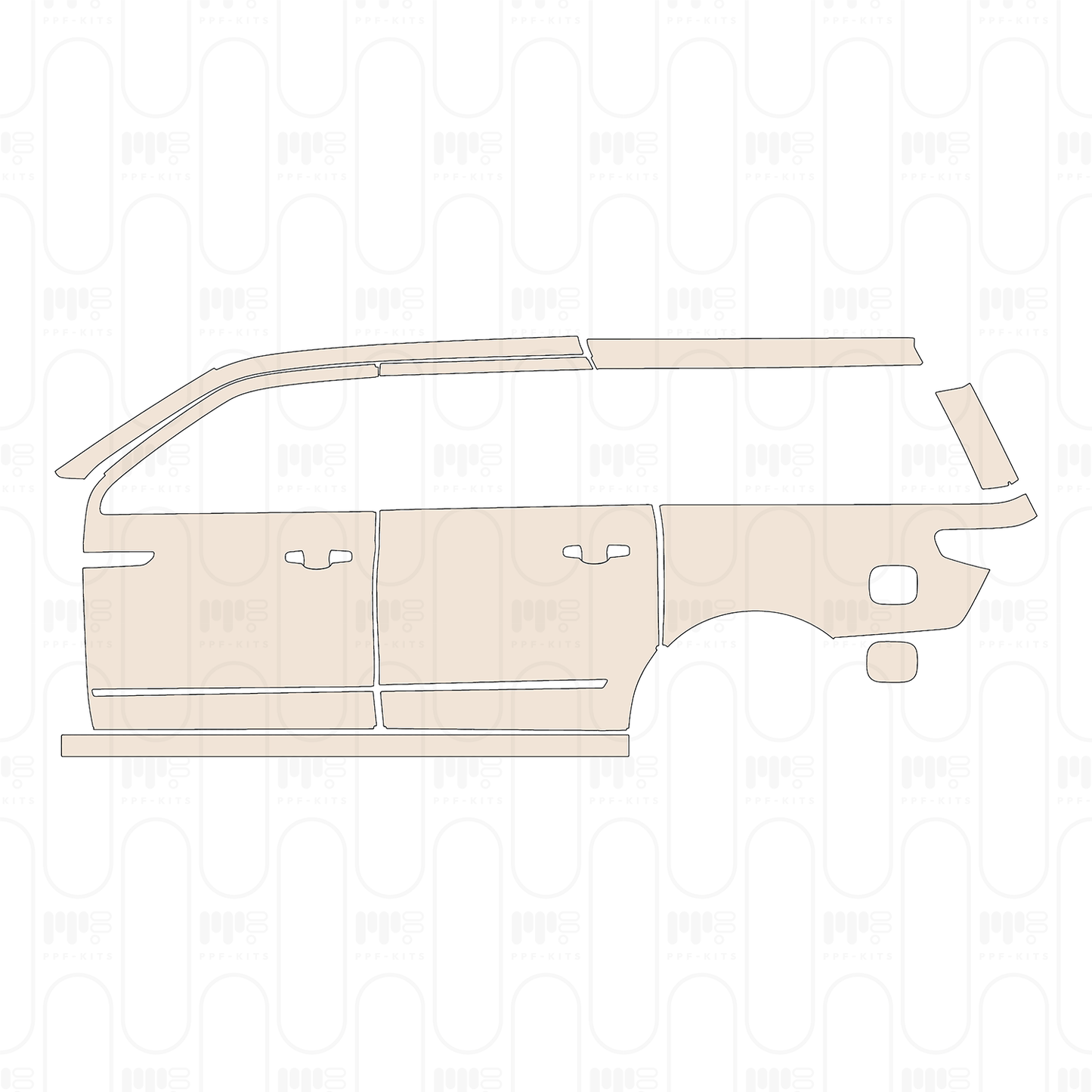 (left) Door+Side Skirt+Rear Fender