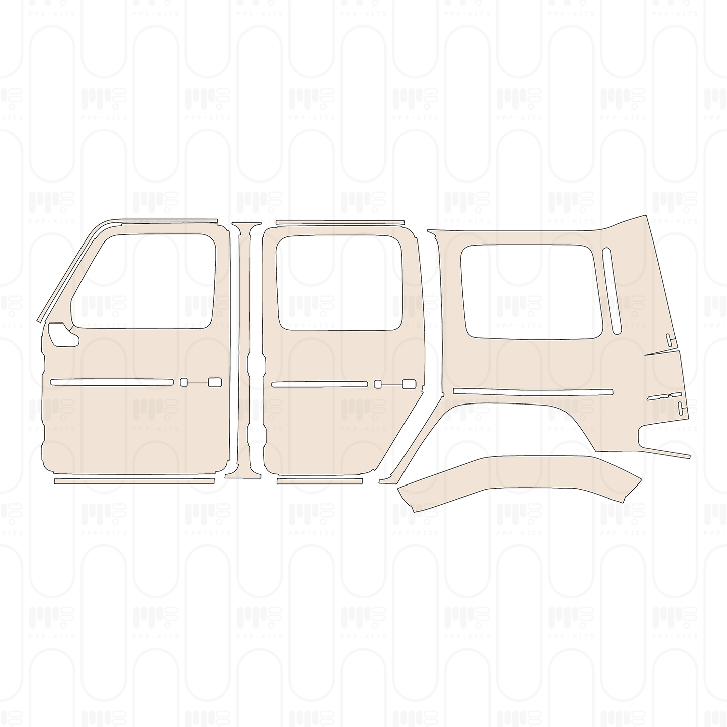 (left) Door+BC-Pillar+Rear Fender with "AMG" Emblem on rear Fender