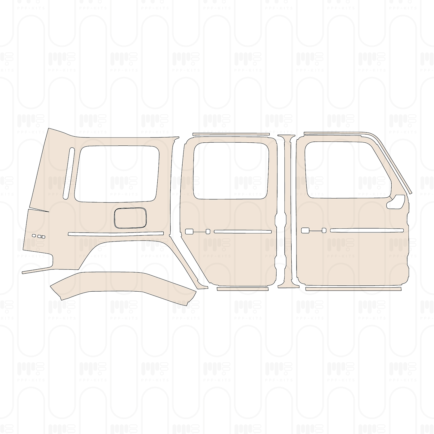 (right) Door+BC-Pillar+Rear Fender with "G63" Emblem on rear Fender