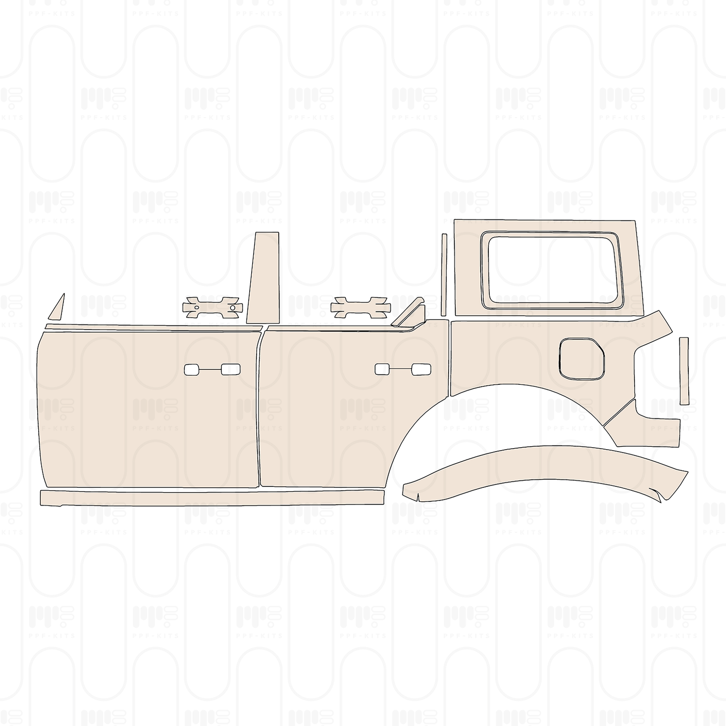 Pre-Cut PPF Ford Bronco 4 Door Big Bend 2025
