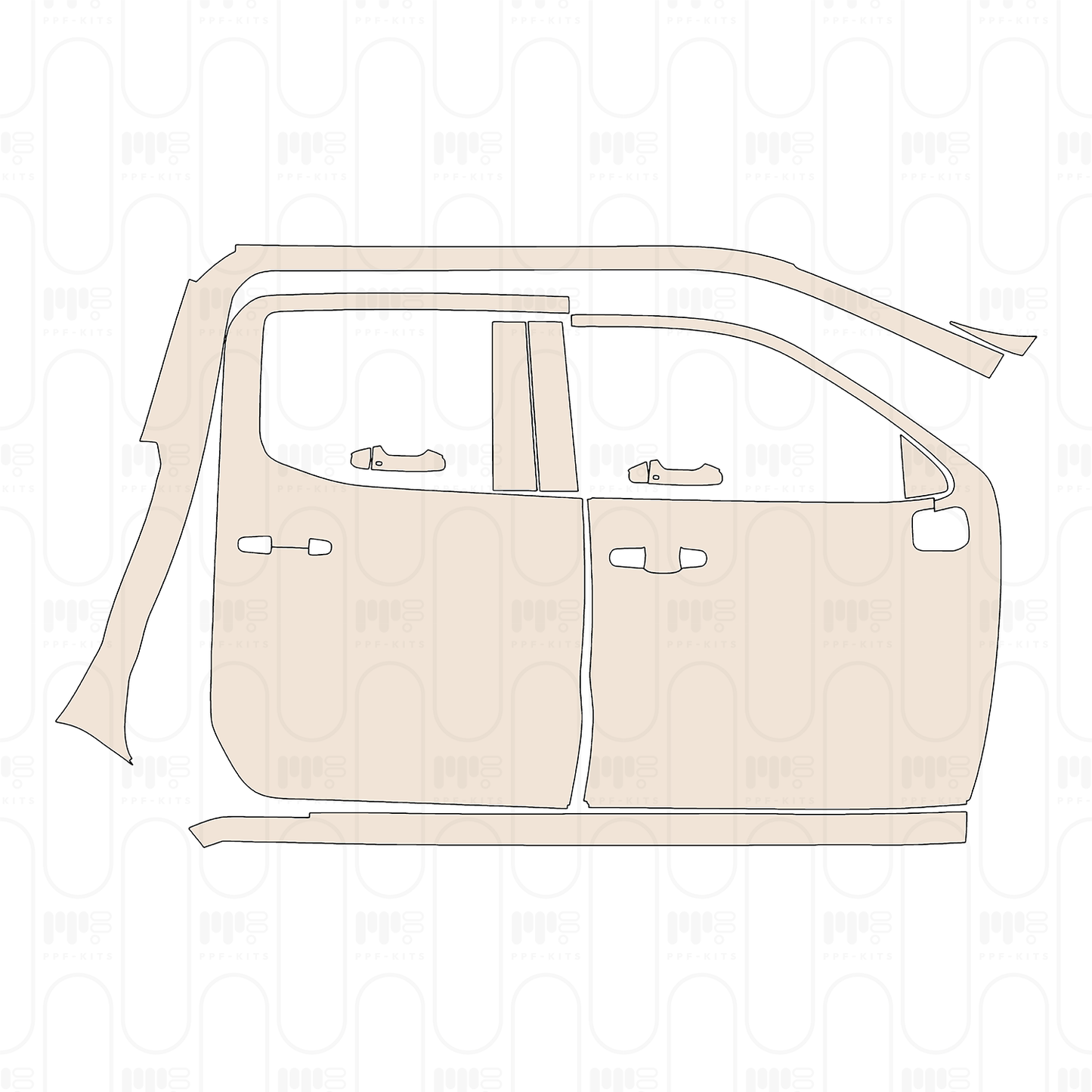 Pre-Cut PPF GMC Sierra 1500 Crew Cab ELEVATION 2026