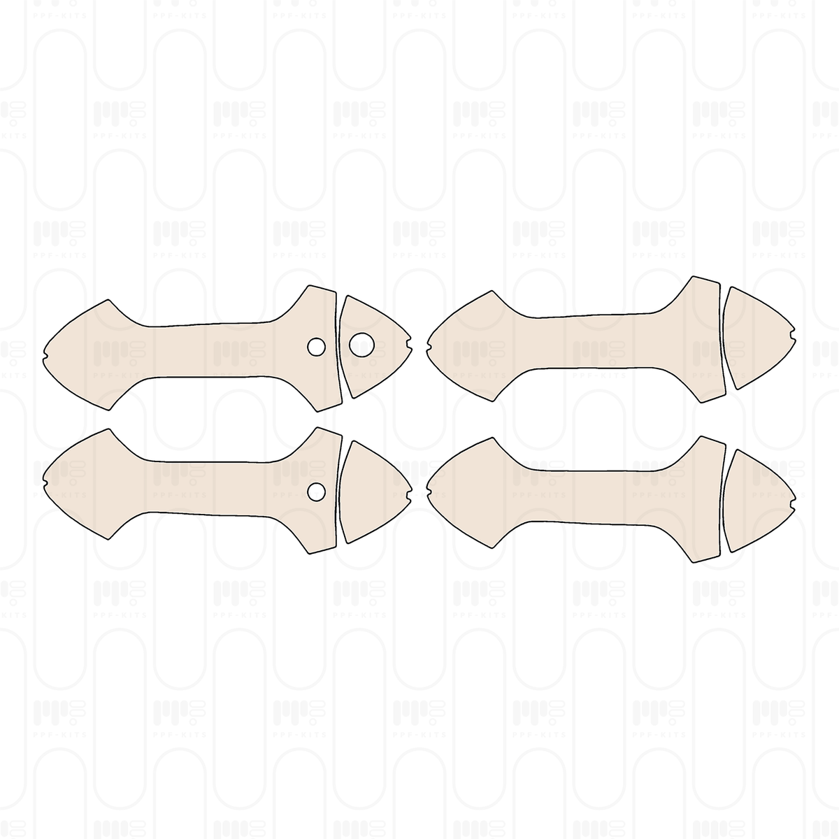 Pre-cut PPF pattern: Door Handle - Honda