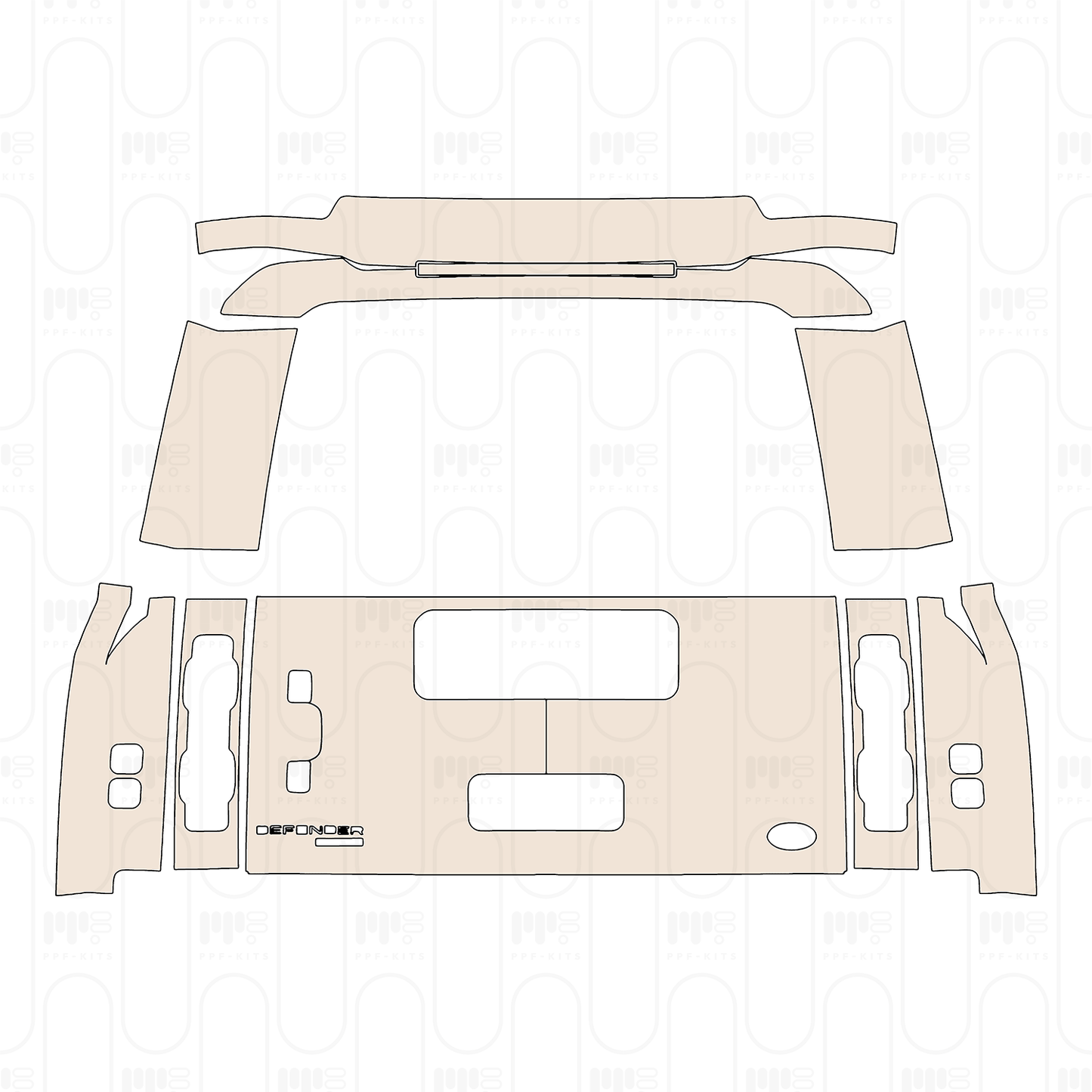 Pre-Cut PPF Land Rover Defender 110 Base 2025