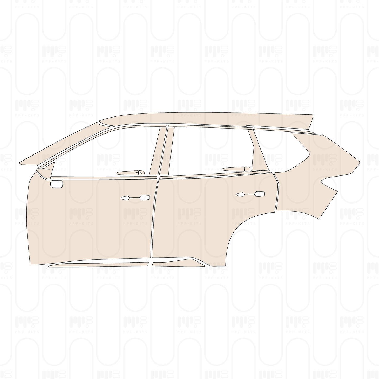 (left) Door+Side Skirt+Rear Fender