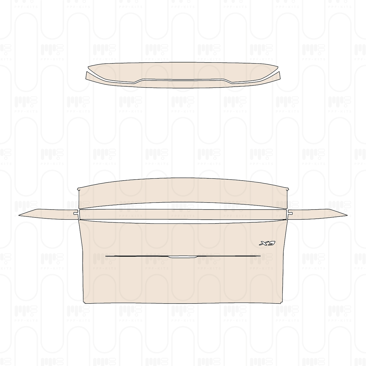 Trunk Lid with "Xiaopeng" & "X9" Emblems