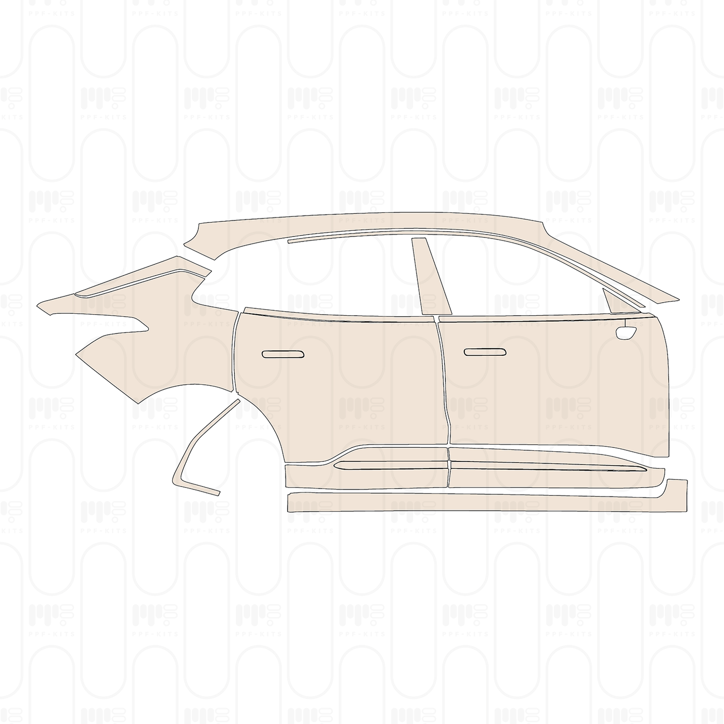 (right) Door+Side Skirt+Rear Fender