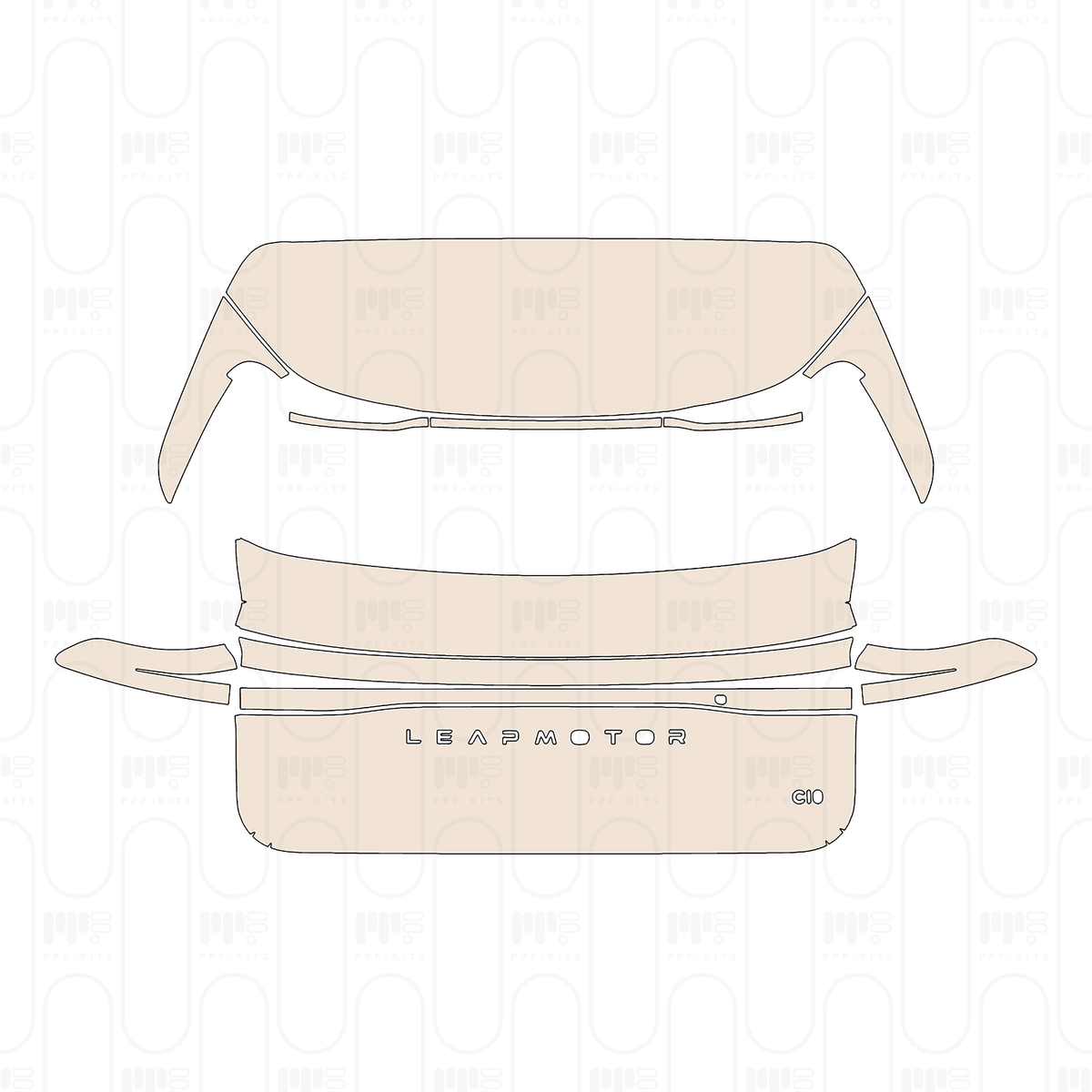 Trunk Lid with "LEAPMOTOR" & "C10" Emblems