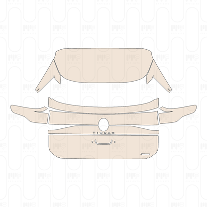 Trunk Lid with "TIGUAN" & "4MOTION" Emblems