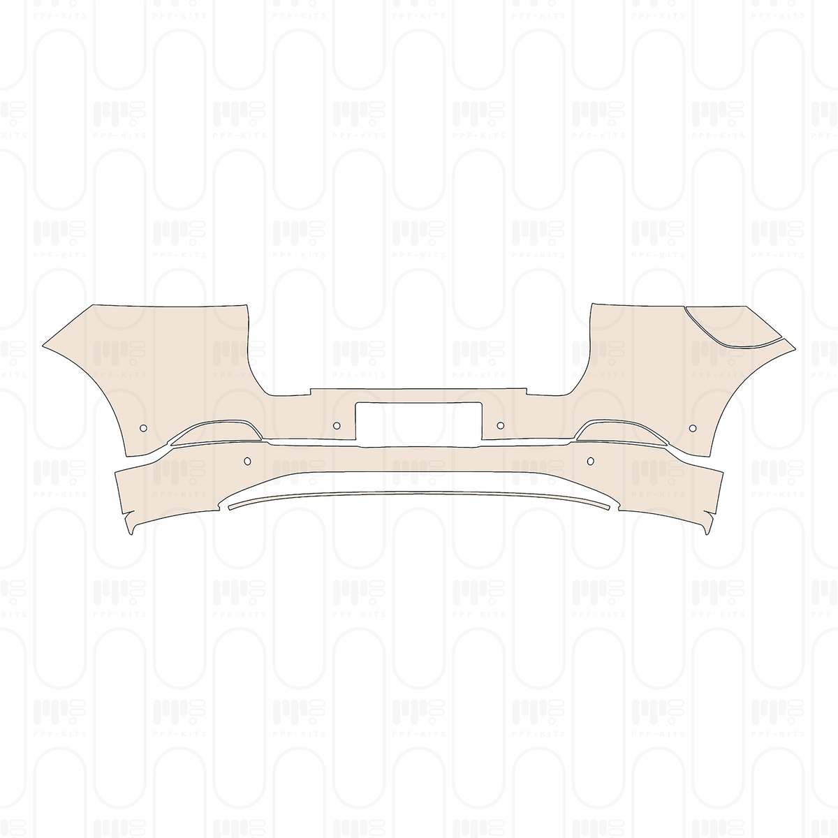 Rear Bumper with 6 PDC (Parking Sensors)