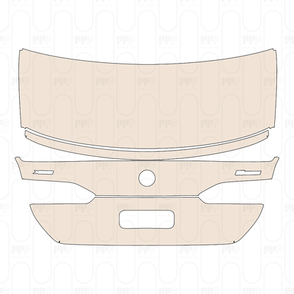 Trunk Lid with Spoiler, with "xDrive" & "530i" Emblems