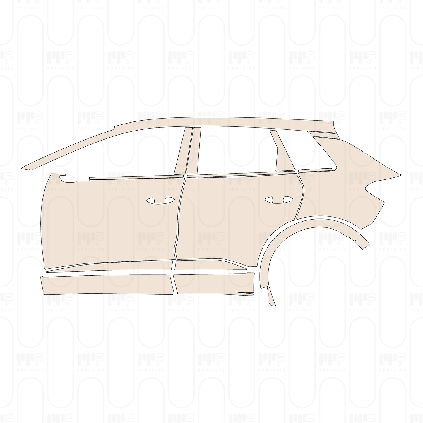 (left) Door+Side Skirt+Rear Fender