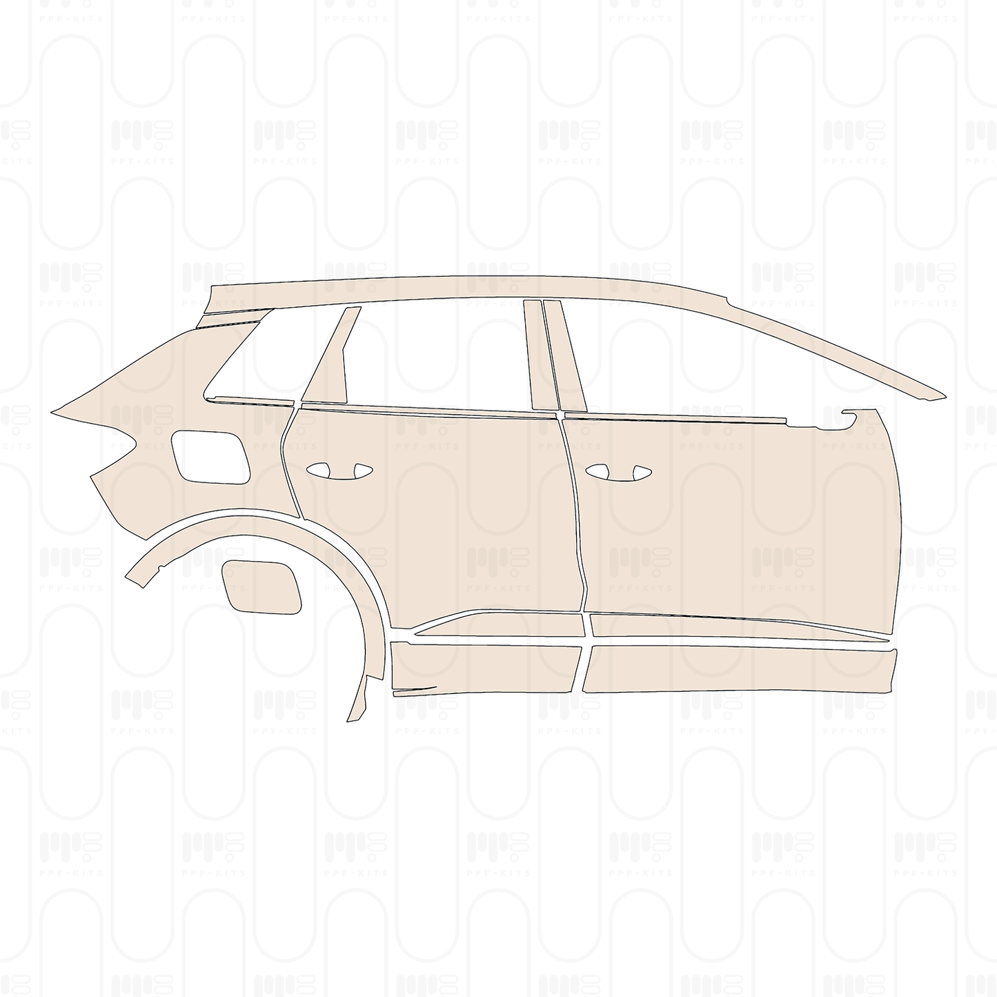 (right) Door+Side Skirt+Rear Fender