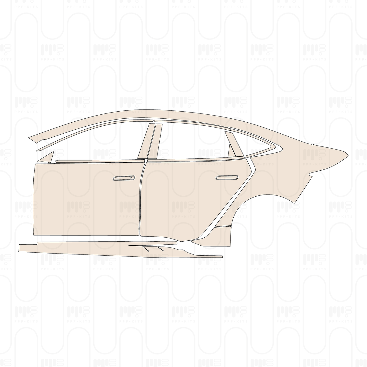 (left) Door+Side Skirt+Rear Fender