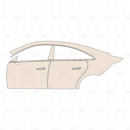 (left) Door+Side Skirt+Rear Fender without fuel cap cutout