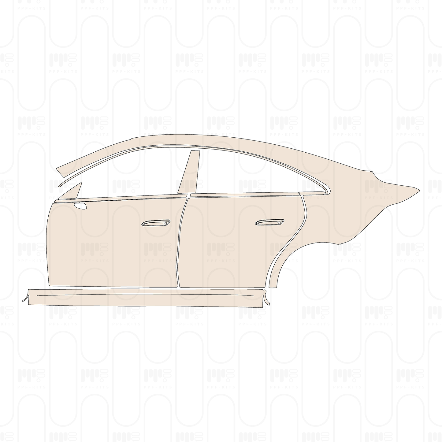 (left) Door+Side Skirt+Rear Fender