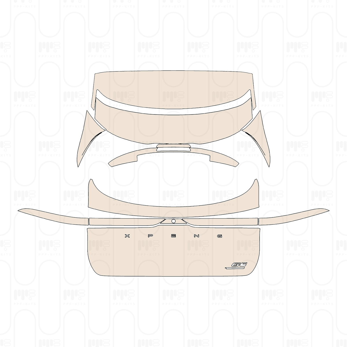 Trunk Lid with "XPENG" & "G6 PERFORMANCE" Emblems