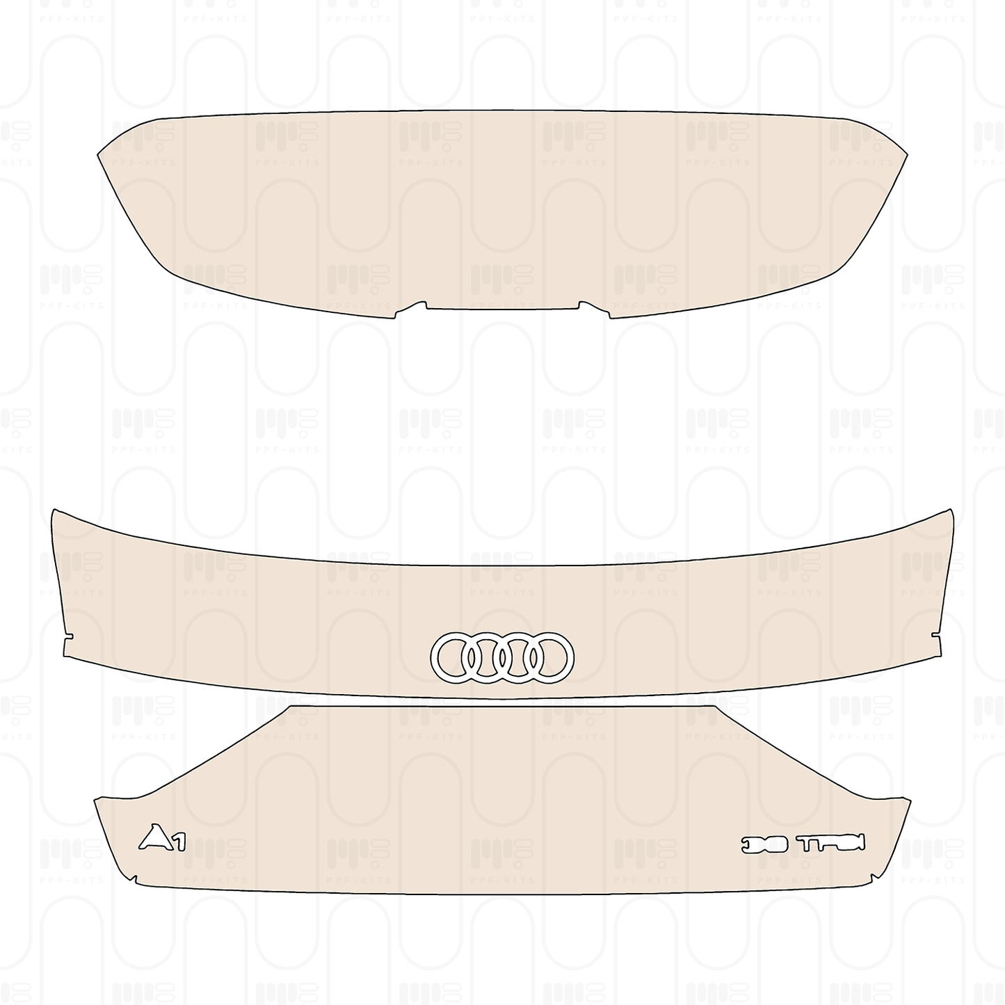 Trunk Lid with "A1" & "30 TFSI" Emblems